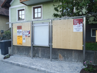 Plakatwand aus Edelstahl